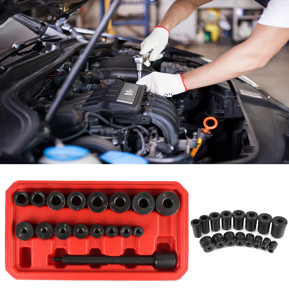 Clutch Aligning Set 1#-8# Professional Automobile Clutch Hole Installation Auto Clutch Aligner 17Pcs Clutch Assembly Kit