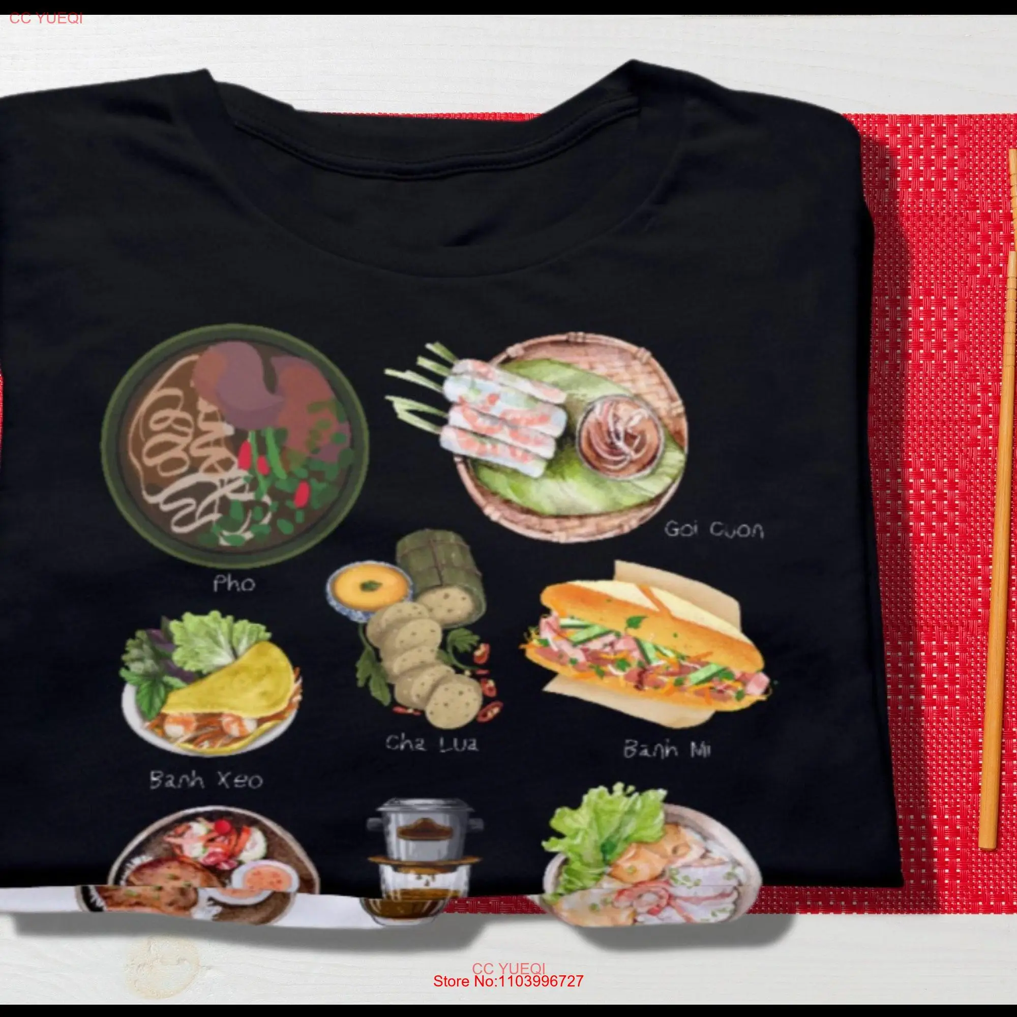 Vietnamese Foodie T Shirt Saigon Vietnam Food Lover Valentines Valentine's Day Birthday Pho Banh Mi long or short sleeves