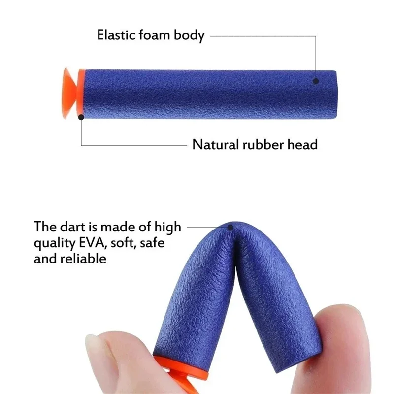 Foam Bullets High Quality 7.2cm Refill Darts Toy Gun Bullets Sucker Bullets for Nerf Gun Series Blasters Xmas Kid Children Gift
