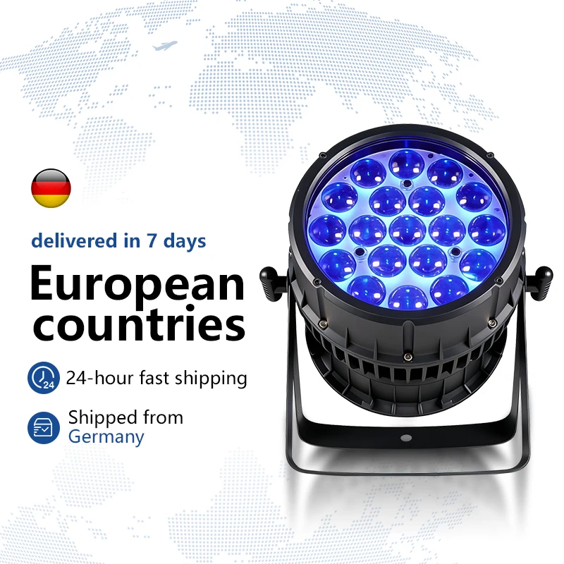 Projecteur LED PAR étanche IP65 19x15W RGBW 4-en-1 avec zoom DMX pour scène, événements extérieurs, discothèques, DJ, concerts, certifié CE RoHS