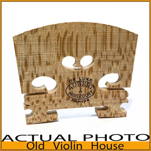 Imagen 2 del producto Puente de violín Aubert De Luxe genuino para violín 4/4, fabricado en Francia.