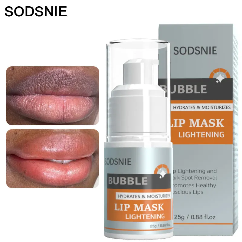 Bubble Lip Mask Natural Foam Improve Dark Lip Moisturizing Repair Exfoliation Dead Skin Massage Fade Lip Line Lip Care 25g