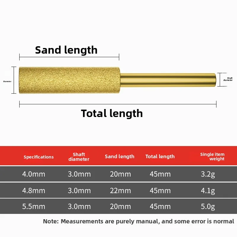 High‑Hardness Grinding Burr Round Cylindrical Sharpening File Accessory Chainsaw Chain Polishing Maintenance