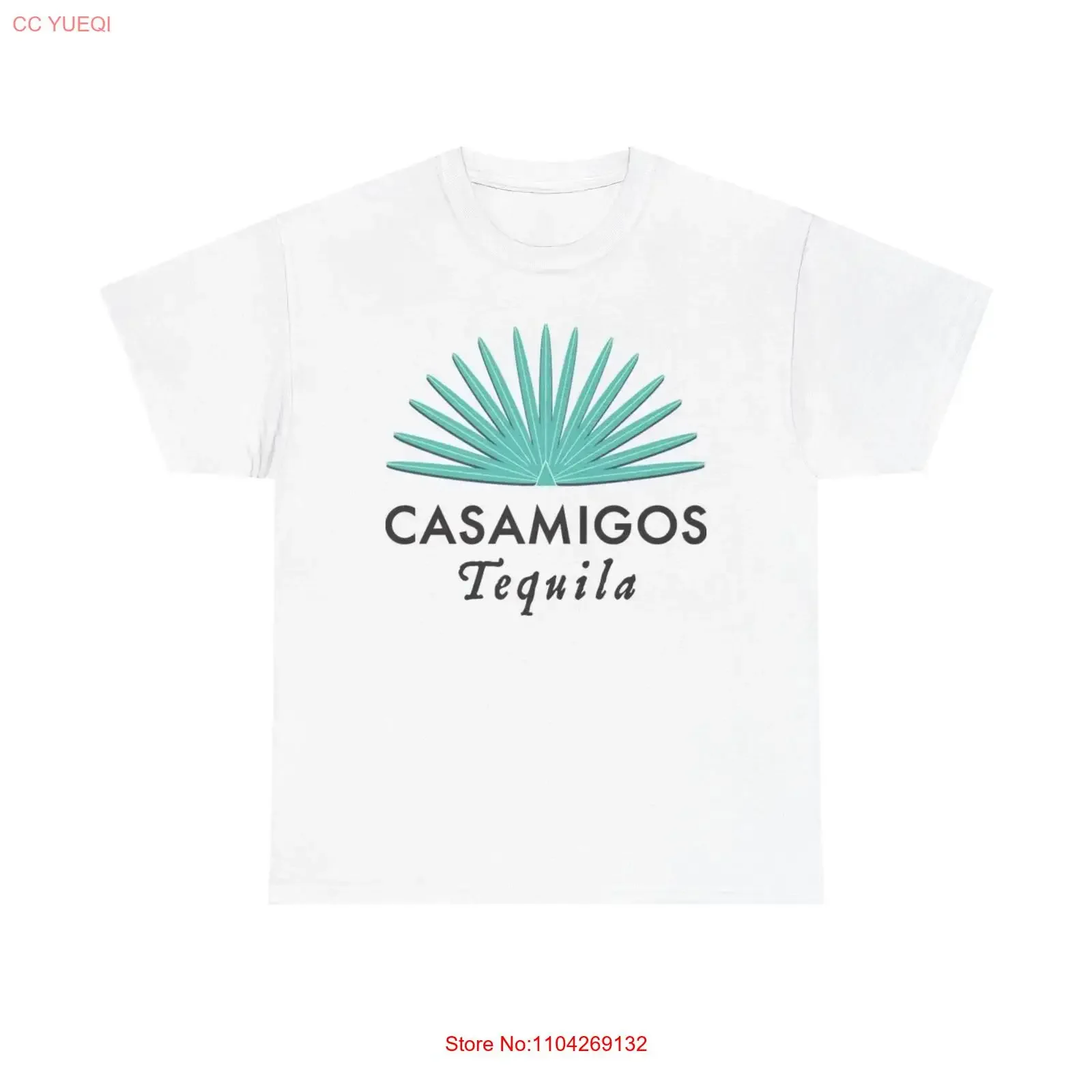 Camiseta Casamigos Tequila Retro México Algodón Pesado Vintage Lavado Casual Cómoda Versátil Streetwear Ligeramente Desgastada