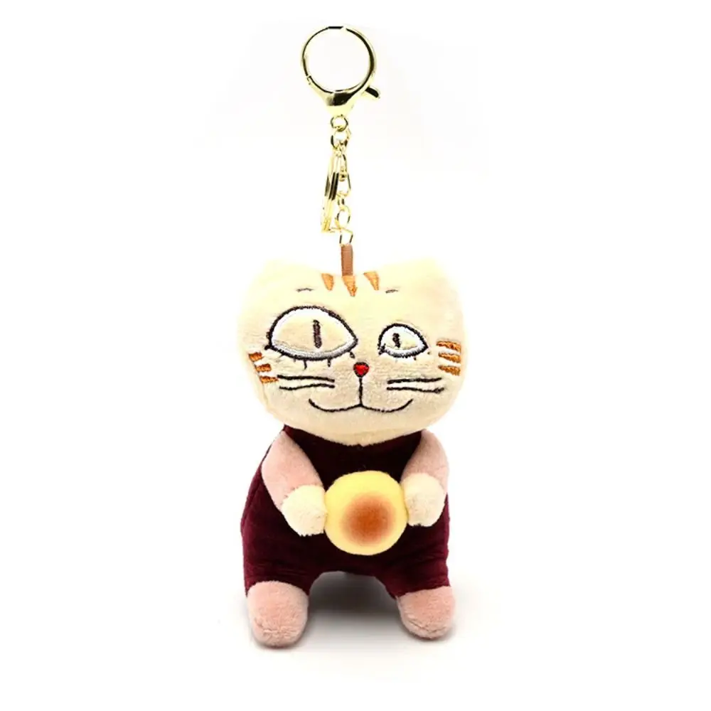 LLavero de peluche de gato Kawaii, muñeco de peluche de gato suave y esponjoso, llavero de peluche de Animal de dibujos animados colorido para niños