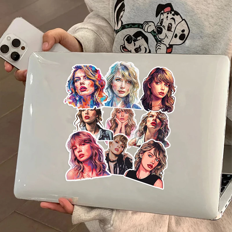 50PCS Taylor Swift Originality Stickers Cartoon Figure Laptop/skateboard Theme Party Waterproof Decoration Sticker Wholesale