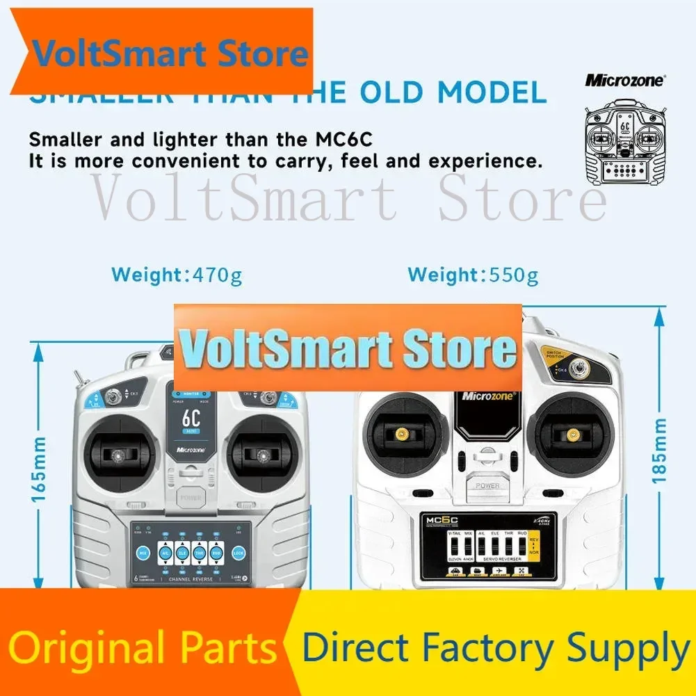 VoltSRC Model-Specific MicroZone MC6C Mini V2 – 2.4G 6CH Kit With Receiver