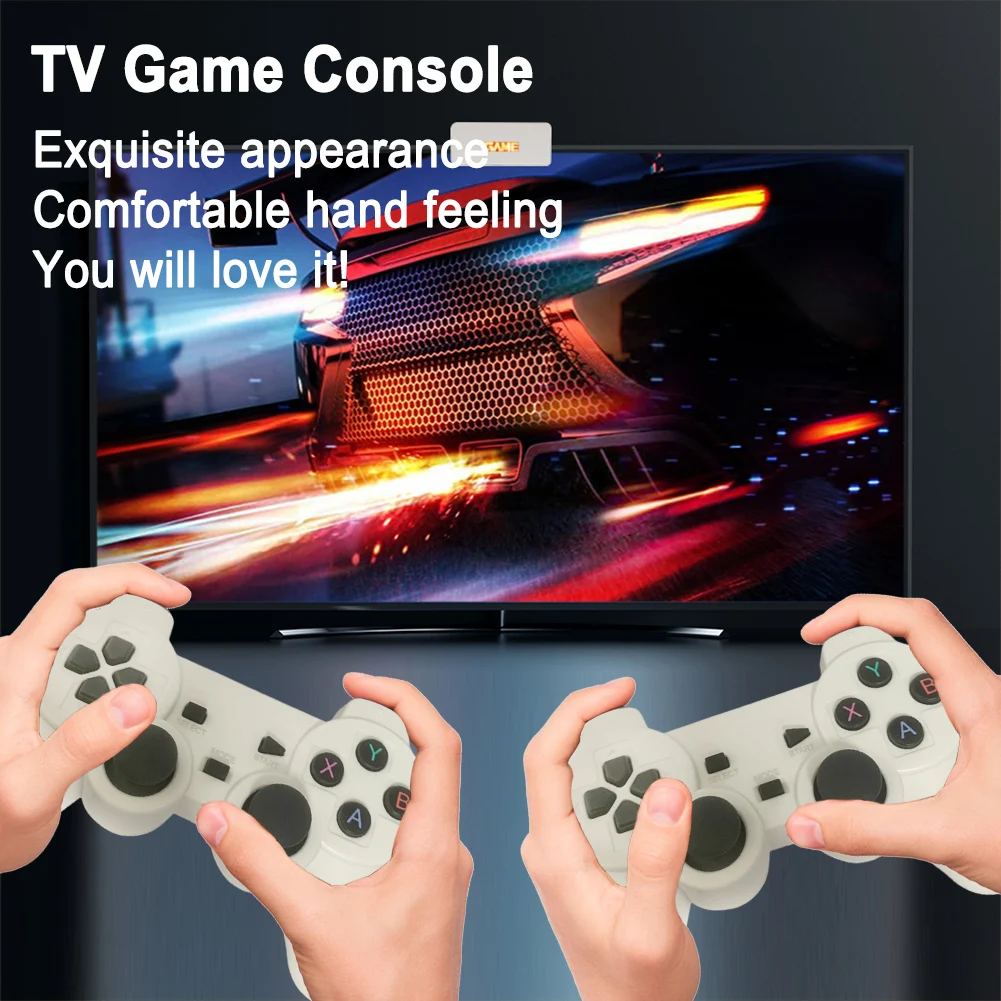 Y7 Retro Game Console 4K HD Output Low Latency Game Stick Multi-Emulators Dual Handle Portable Home Game Console for PSP