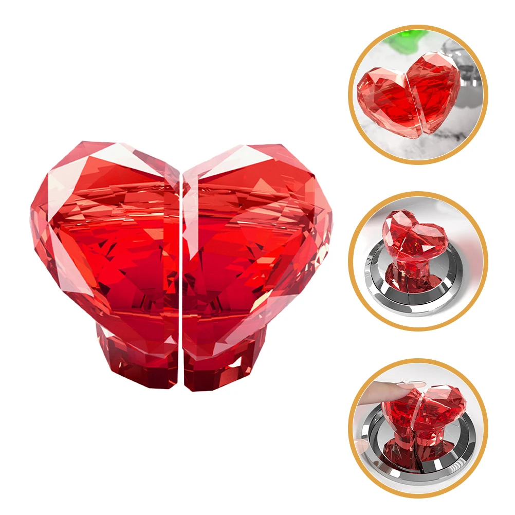 

Toilet Press Flush Button Heart Shaped Bathroom Accessories Nail Friendly Pusher Universal Design Long Nail Compatible Toilet