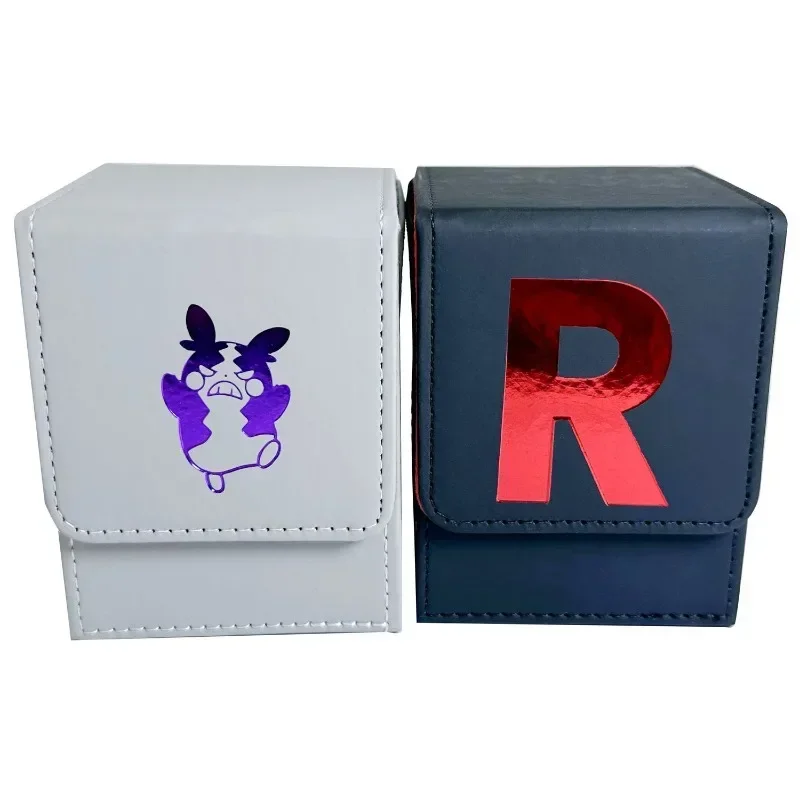 Pokemon Mimikyu Morpeko Rocket Team Animation characters self made leather storage box Anime Classics Game Collection Cards Toy