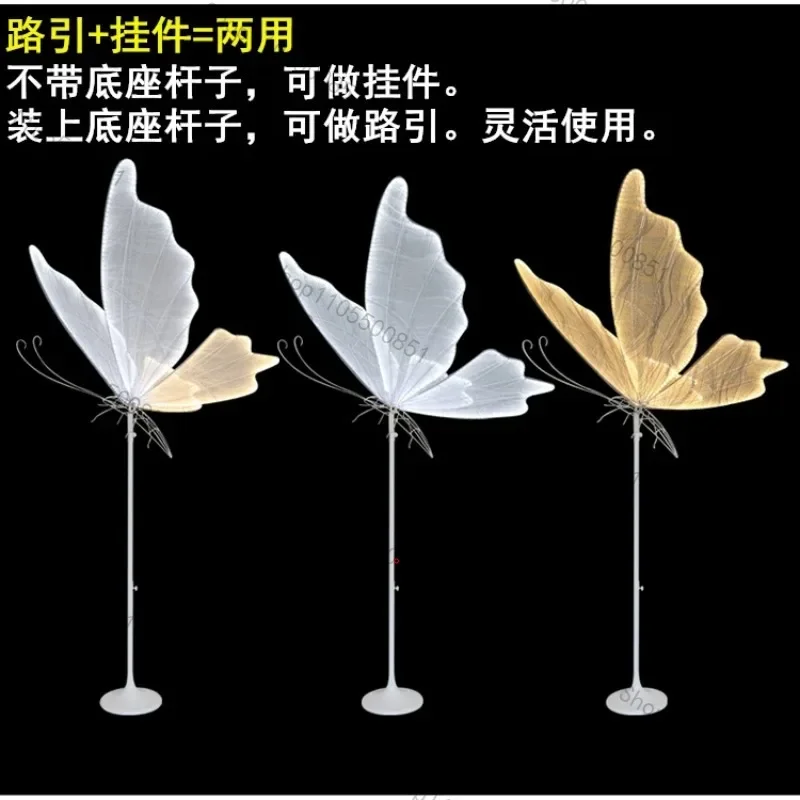 LED Butterfly Wings Hanging Ornament, Glowing Ceiling Decor for Wedding Stage & Runway, Event Photo Booth Backdrop