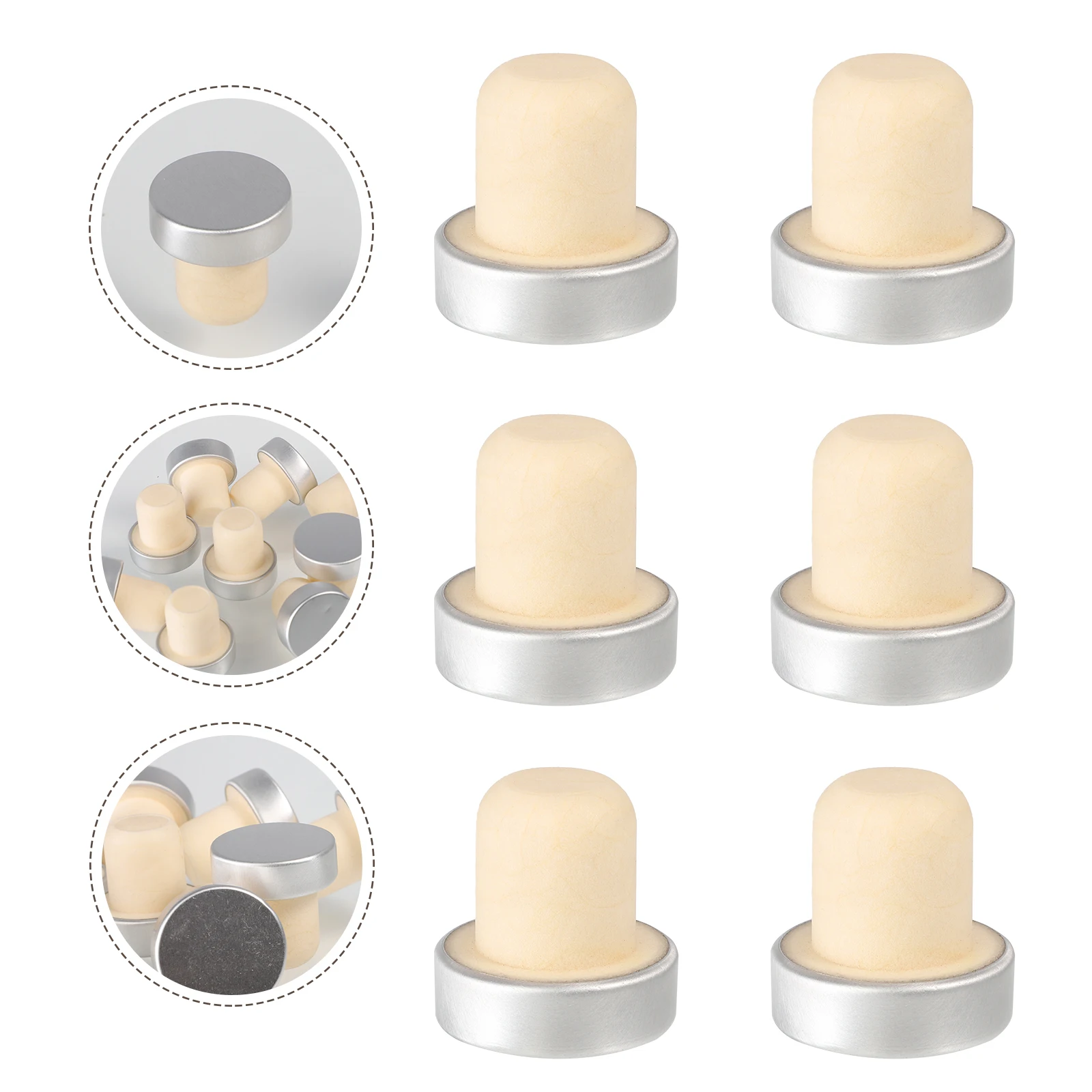 

9 Pcs Cork Corks Reusable Bottle Stopper Seal Glass Creative Stoppers Locks Replacement Cap