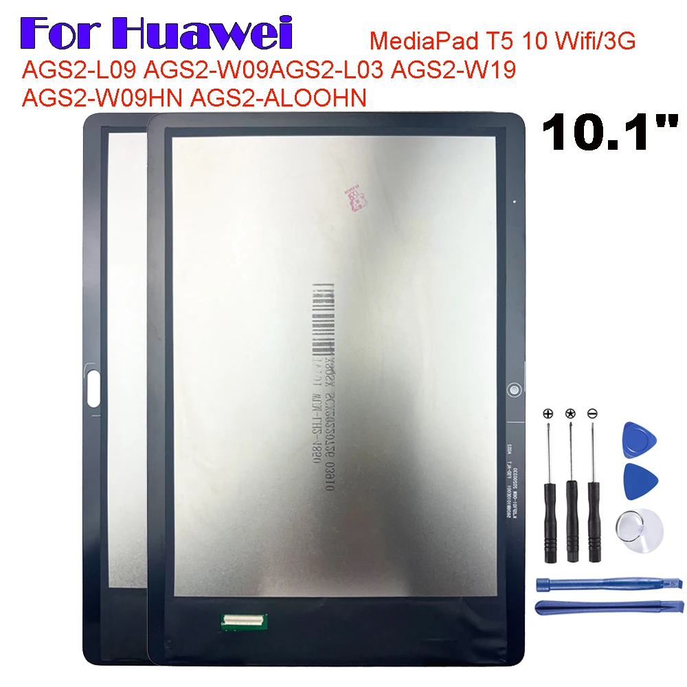 10.1 "AAA + LCD pour Huawei MediaPad T5 AGS2-L09 AGS2-W09 AGS2-L03 AGS2-W19 LCD écran tactile Hébergements eur assemblée