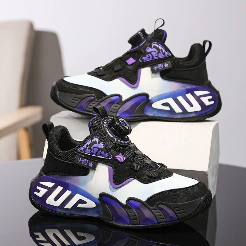 الخريف الأطفال الصبي أحذية رياضية موضة الجلود في الهواء الطلق عدم الانزلاق الاطفال حذاء كاجوال مدرسة الجري كرة السلة الأولاد أحذية رياضية