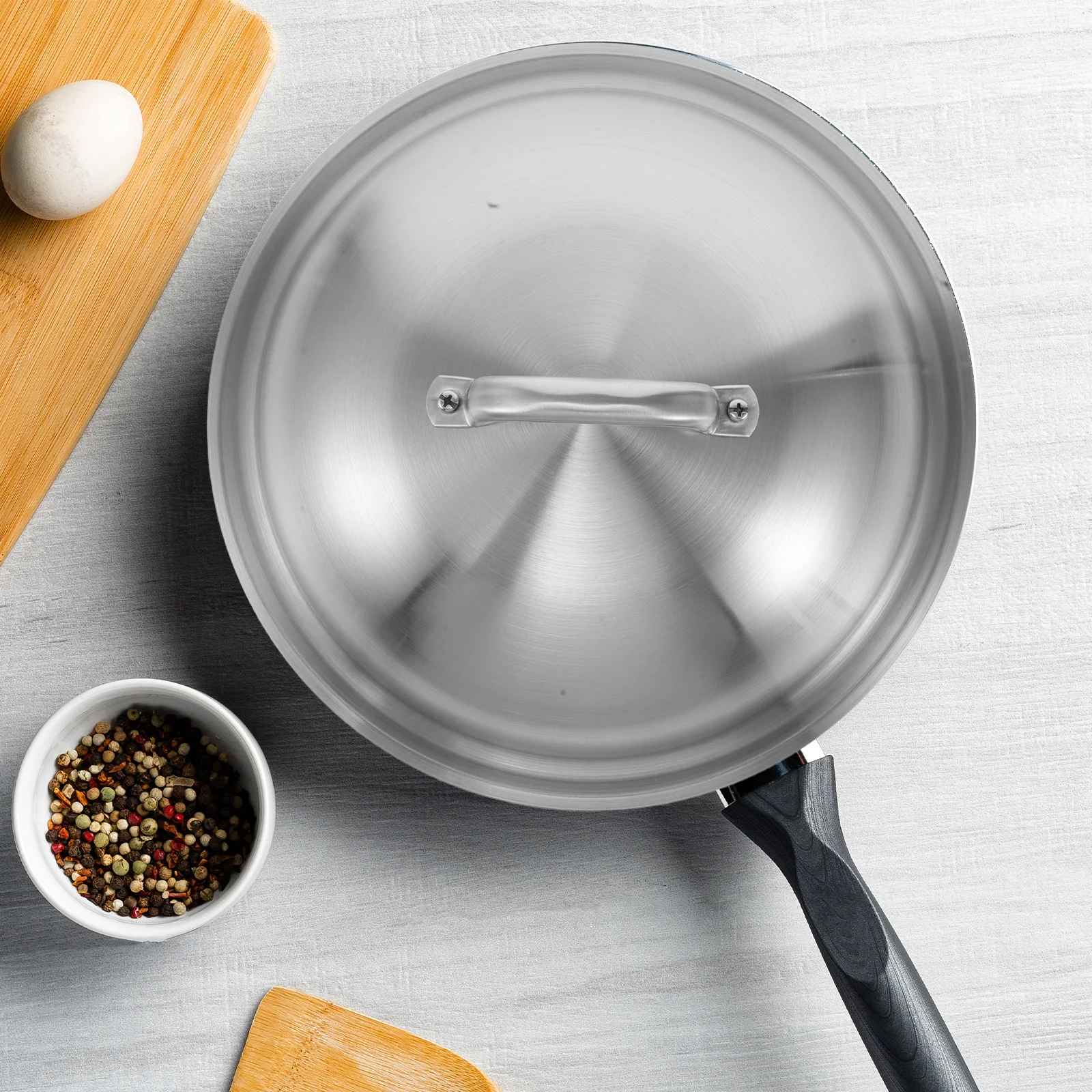 

Universal Stainless Steel Pot Lid 32cm High Dome Replacement Pan Cover for Skillet Frying Pan Soup Pot Cooking Lid