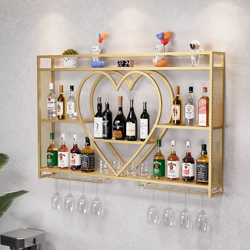 Küche Lagerung & Organisation Getränke Schrank Bar Möbel Moderne Luxus Wein Wand Regal Regale Wohnzimmer Spirituosen Halter Hause