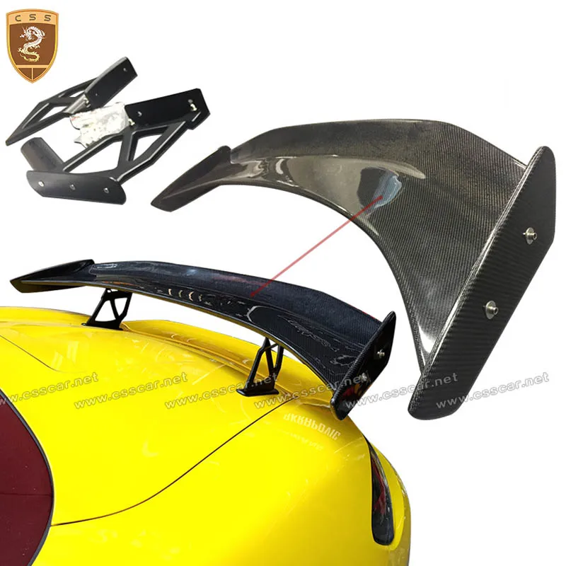 

Для Porsche 2016 2017 2018 Boxster Cayman спойлеры GT4 Стиль гоночного автомобиля с высоким хвостом и крылом спойлер из углеродного волокна внешние обвесы