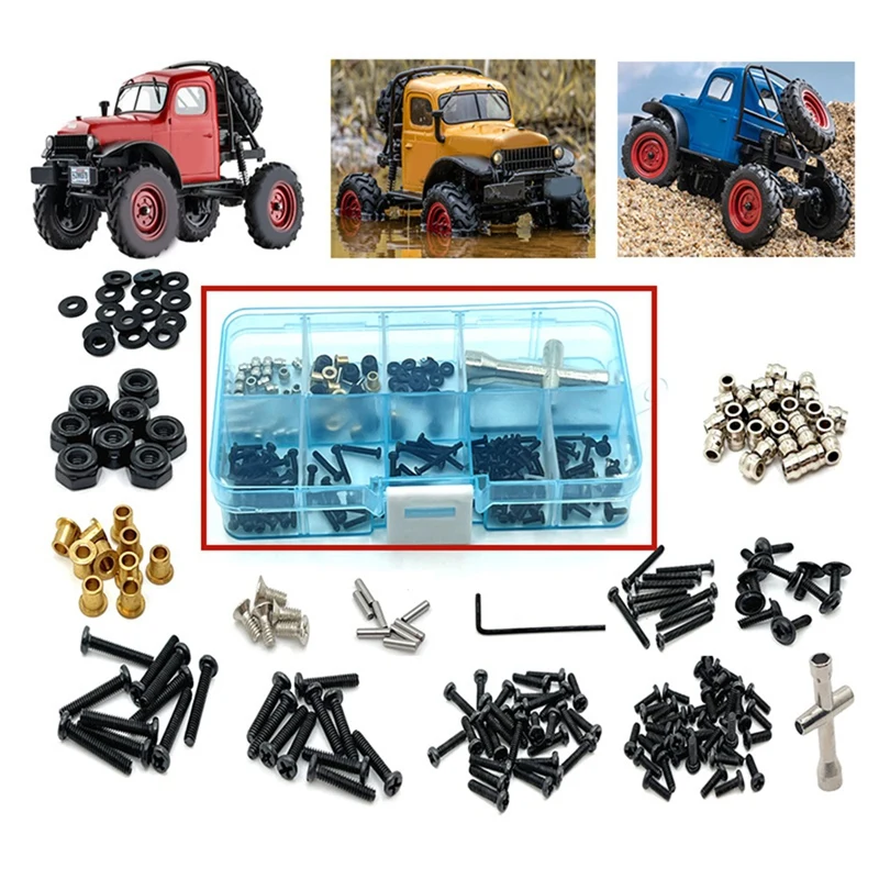 RC Car Upgrade Whole Vehicle Upgrade & Modification Screw Tool Box For FMS 1/24 FCX24 K5 RC Car Upgrade Parts