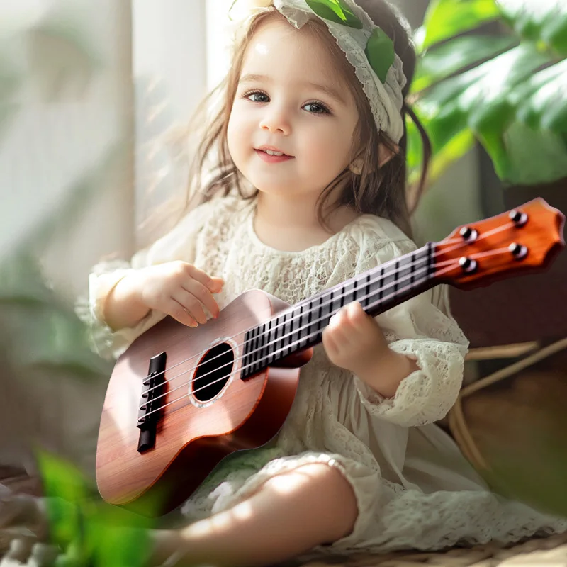 Kinderen Ukelele Muzikaal Speelgoed 4 Snaren Kleine Gitaar Montessori Onderwijs Instrumenten Muziek Speelgoed Leren 3 Tot 6 Jaar jongens Gift
