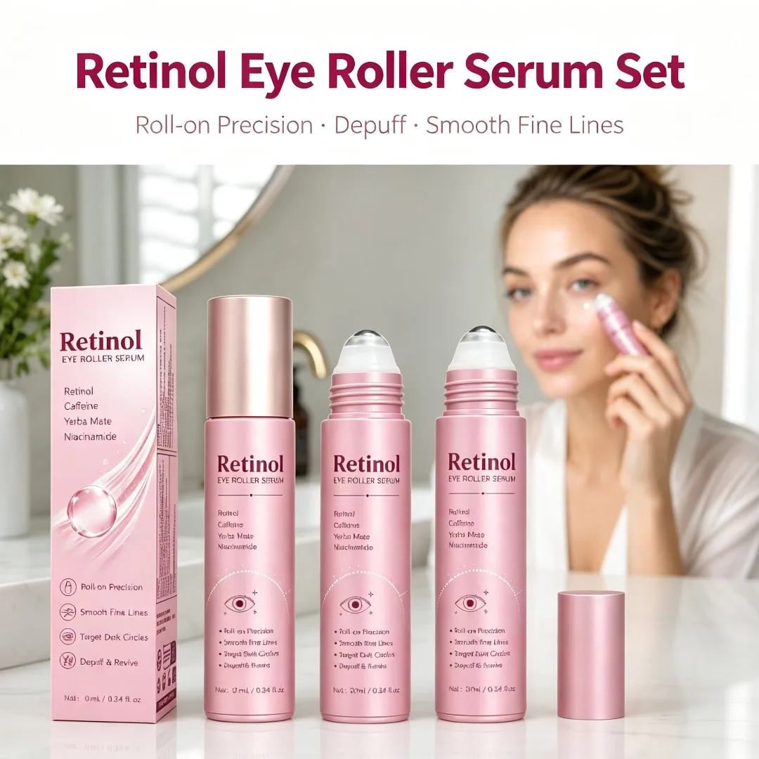 Retinol Eye Roller Firming Serum Hydrating Nourish Reduce Fine Lines Rejuvenate Essence Refreshing Smooth Eye Skin Care 10ml