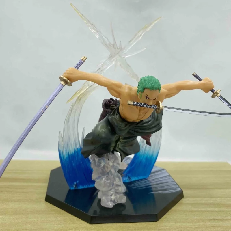 18cm One Piece Anime Figure Ghost Chopping Roronoa Zoro Action Figure Pvc Collection Statue Model Toys Children Birthday Gifts