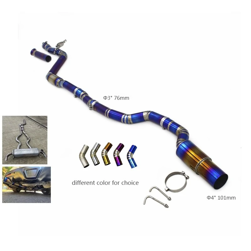 

Titanium Catback for Toyota SUPRA A90 3.0 2020-2023 Straight Resonator Exhaust Pipe Muffler Single Exit Catback