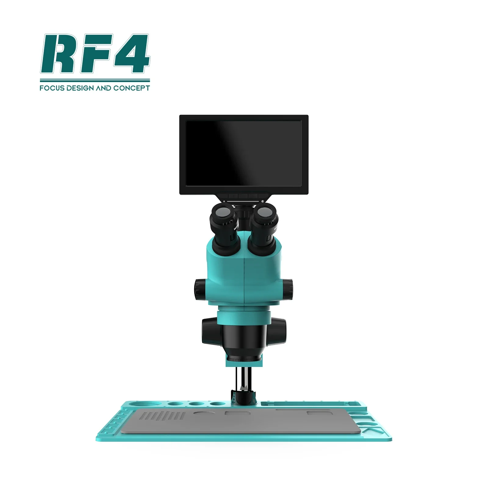 RF4 RF-6565TVD2-YS010W Trinocular Microscope 6.5*65X Zoom With10inch Monitor For Computer Mobile Phone Motherboard Repair Tool