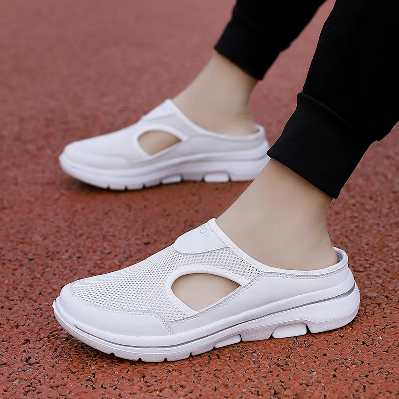 Women Walking Men Fitness Mesh Slip-On Light Loafers Summer Sports Shoes Outdoor Flats Breathable Running Sneakers Size 35-48