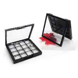 12 Grids Palette Eye Makeup Storage Box for Women Girls Beginners Empty Eyeshadow Dish DIY Eyeshadow 16 colors