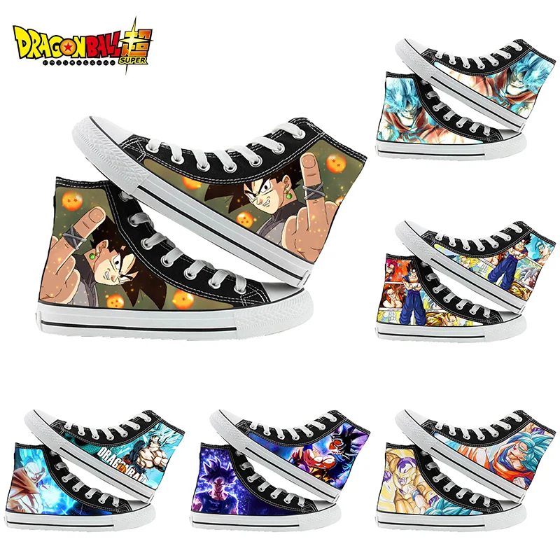 

Кеды Dragon Ball с изображением аниме-персонажа Гоку Супер Сайян, вулканизированные кроссовки для взрослых, повседневная обувь, подарок для пары