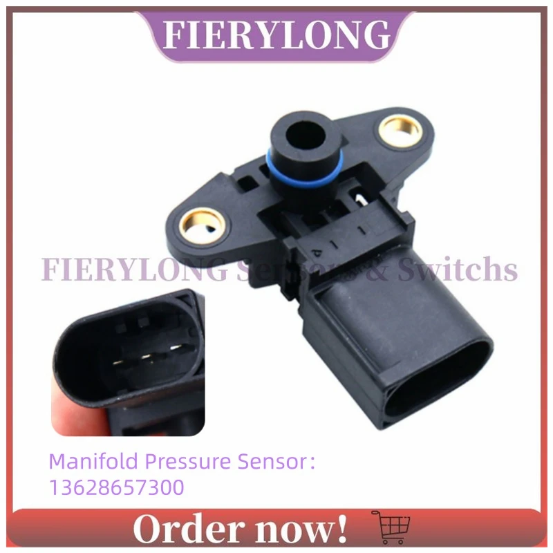 13628657300 Intake Manifold Map Pressure Sensor For BMW E53 E60 E61 E63 E64 E66 E70 E82 E90 E92 F10 Z4 Auto Parts Accessories