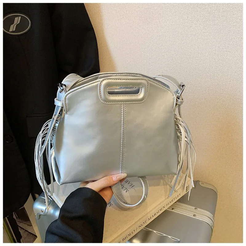 حقيبة كروس نسائية مصنوعة من جلد المنك المطبوع كاجوال اسكتلندا الراقية أنيقة وواسعة على الطراز اليومي