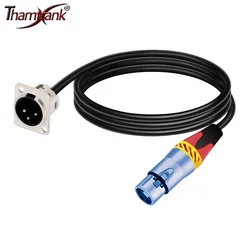 D Type XLR Male Panel Mount Socket to XLR Female Connector Pass Through Cable,3Pins XLR Pass Thru Converter Compatible with MIC