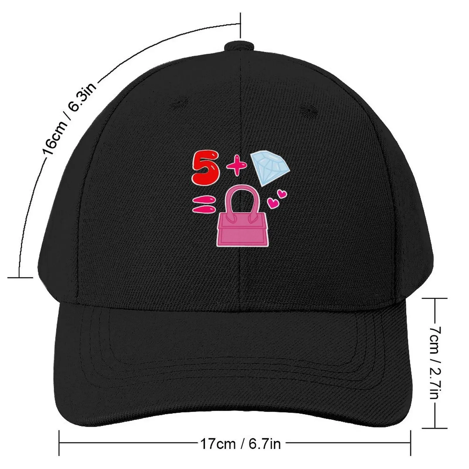 Red five diamonds in my bag Baseball Cap party Hat Brand Man cap Men Hats Women's