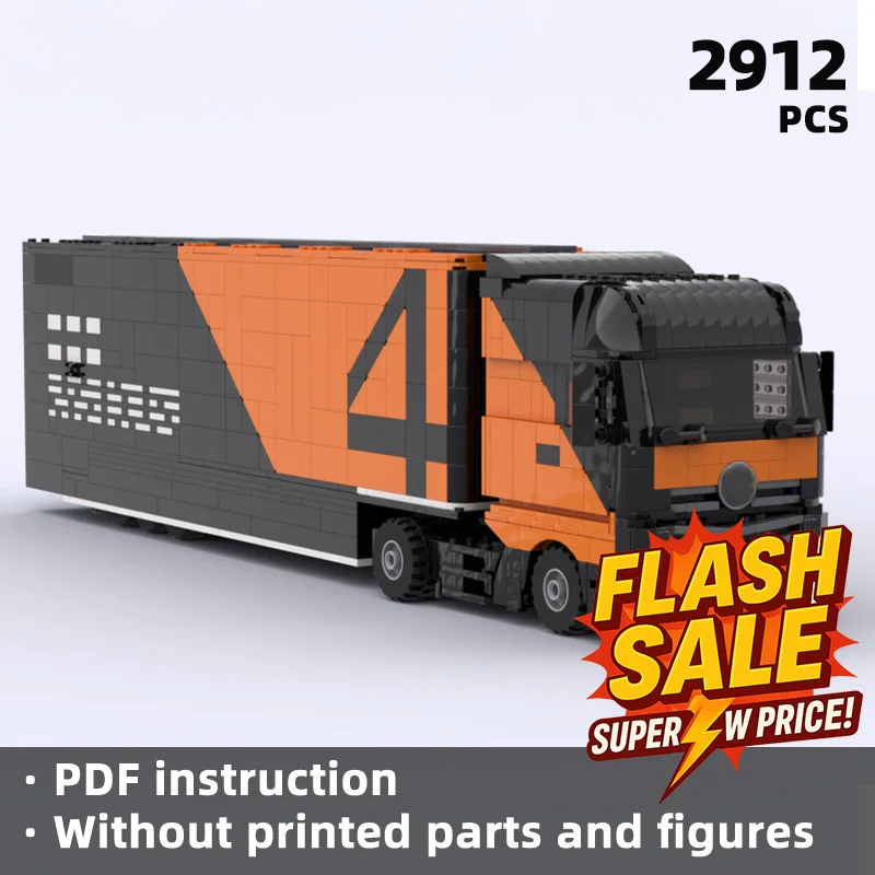 special display model with theme of the opening closing cargo box door for the transportation support truck of the racing event