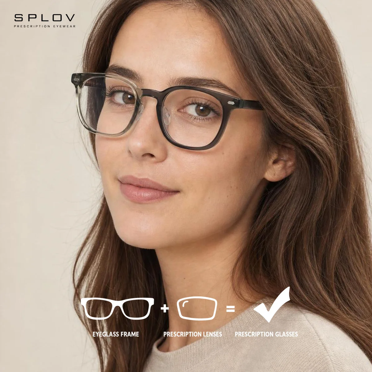 SPLOV Round Progressive Multifocal Optical Glasses Custom-made Prescription Glasses with Anti-blue Light Photochromic Lenses.