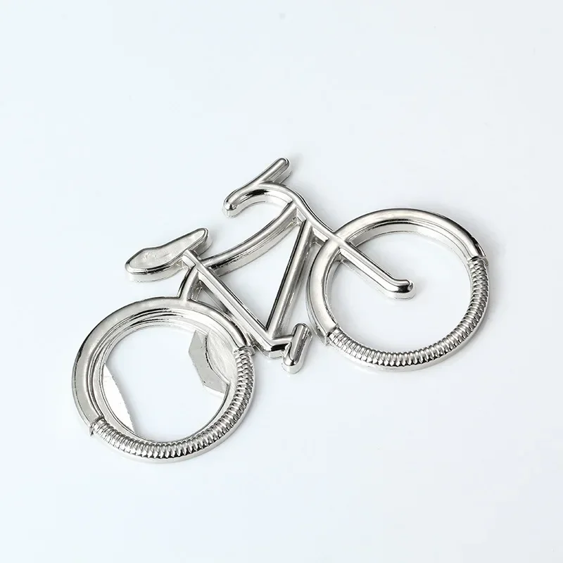 1Pcs Fashion Metal Beer Bottle Opener Cute Bike Bicycle Keychain Key Rings for Lover Biker Bottle Openers Creative Wedding Gift