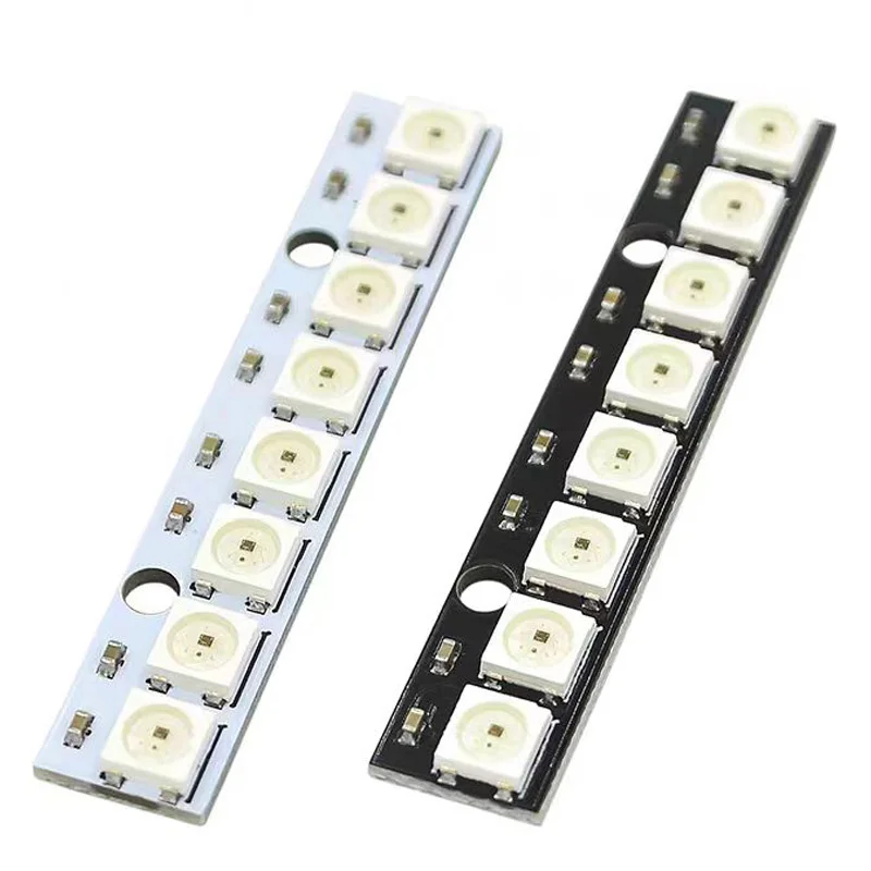 8*1Bit 8 Bits WS2812 WS 2811 5050 RGB Full LED Lamp Panel Module 5V WS2812B Rainbow LED Precise For Arduino 8 Channel Lights