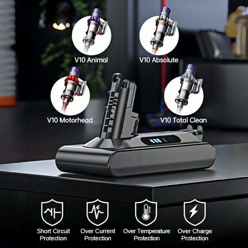 

Aleaivy для Dyson V10, 25,2 В, 8000 мАч, сменный аккумулятор для Dyson SV12, абсолютный беспроводной пылесос, ручной пылесос, аккумулятор