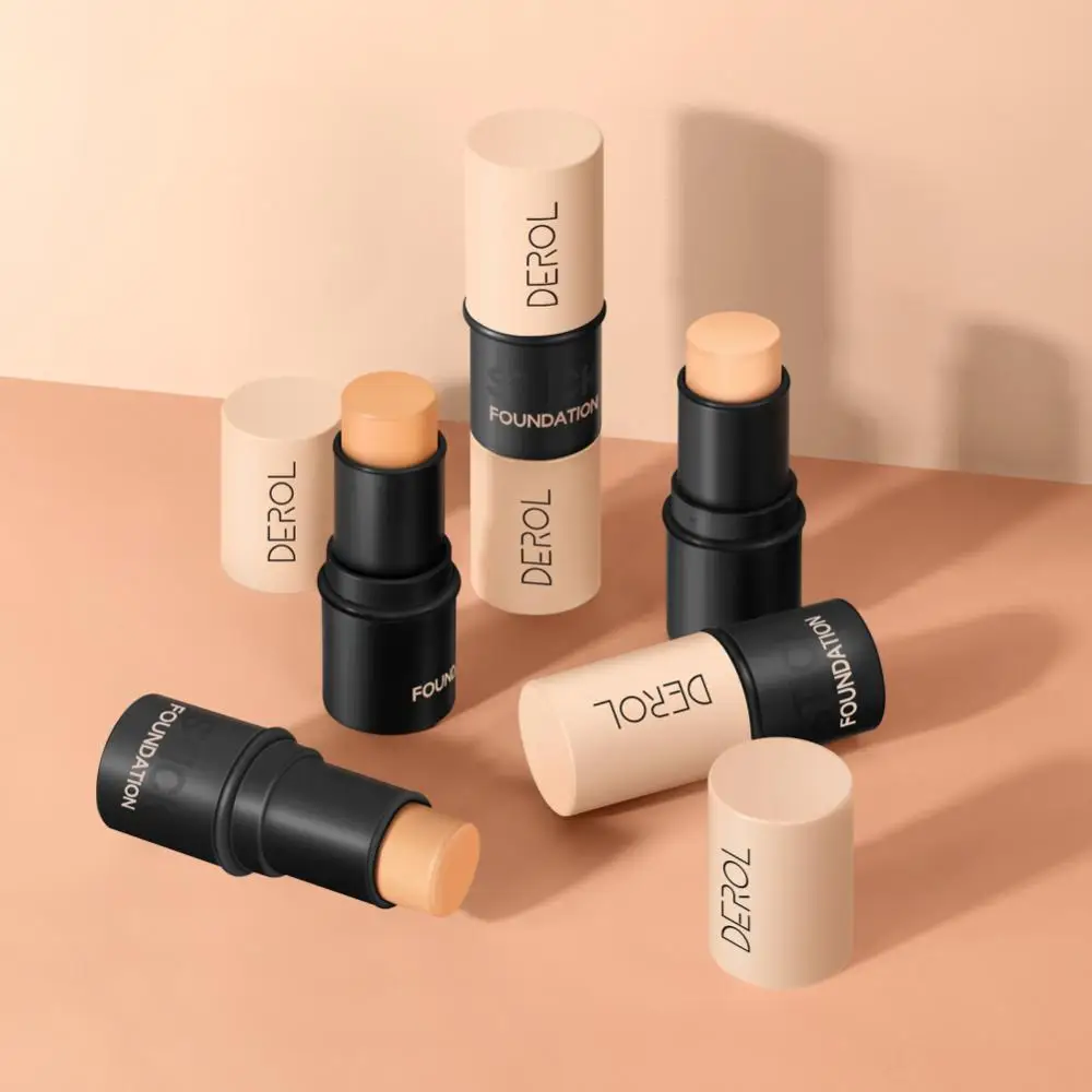 DEROL Concealer Stick Foundation Pen Waterproof Matte Finish Highlighters Shadow Contouring Pencil Natural Face Cosmetics