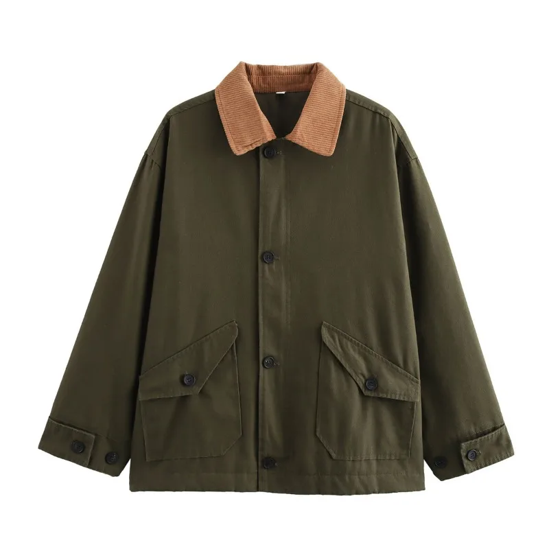 Blouse Outerwear Jacket Padded Coat Autumn/Winter Women's Tri-colour Lapel Collar New Comfortable Minimalist Casual Designer
