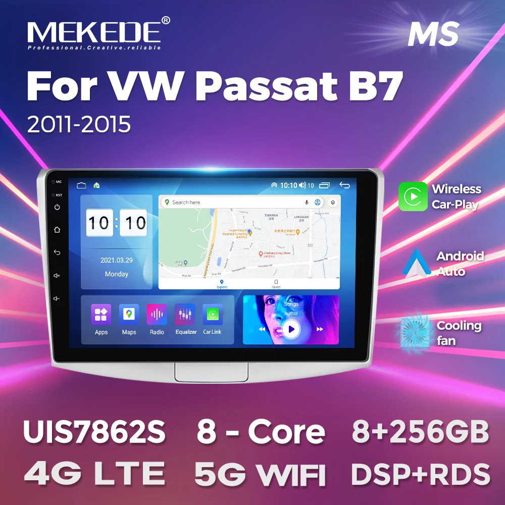 

MEKEDE Car Radio For Volkswagen Magotan/CC 2010-2014 PASSAT B7/B6 2010-2015 Multimedia Player Carplay Audio Stereo DVD Head Unit