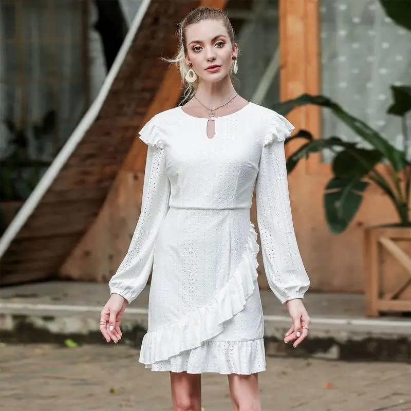 l38e-abito-midi-da-donna-con-maniche-lunghe-a-sbuffo-e-buco-della-serratura-con-scollo-a-v-scollatura-in-pizzo-con-volant