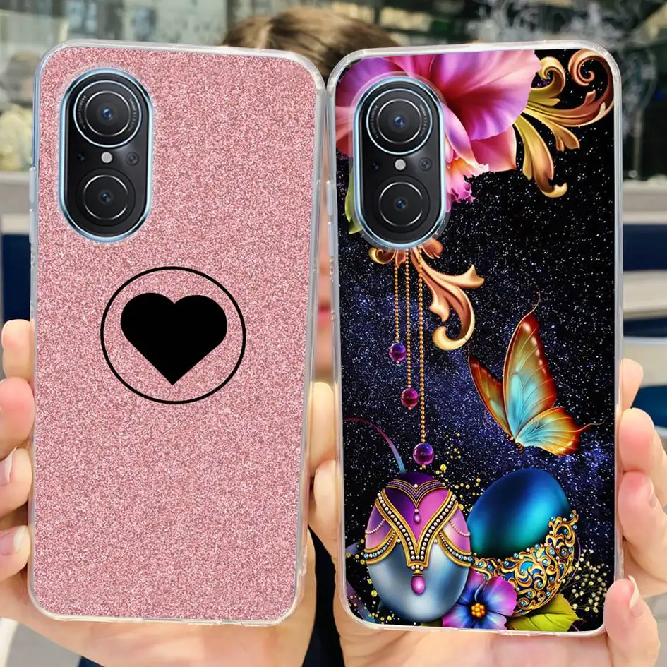 Per Huawei Nova 9 SE custodia New Fashion Flower Butterfly Cover posteriore morbida in Silicone trasparente per Huawei Nova9 SE JLN-LX1 JLN-LX3 paraurti