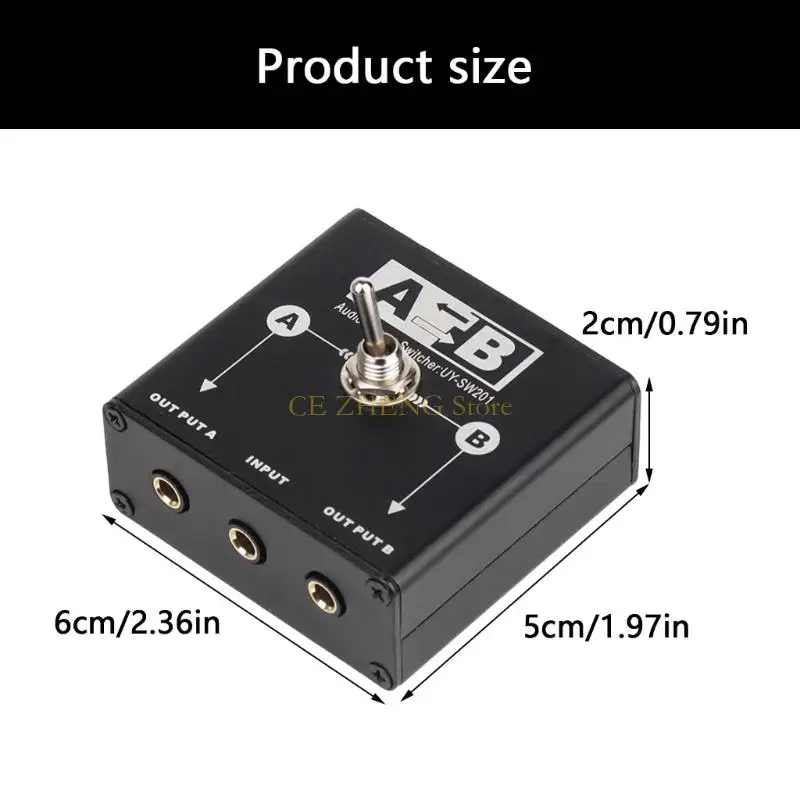 E56B 금속 3.5mm 사운드 스플리터 스위처 스튜디오 기어 용 다중 채널 선택기