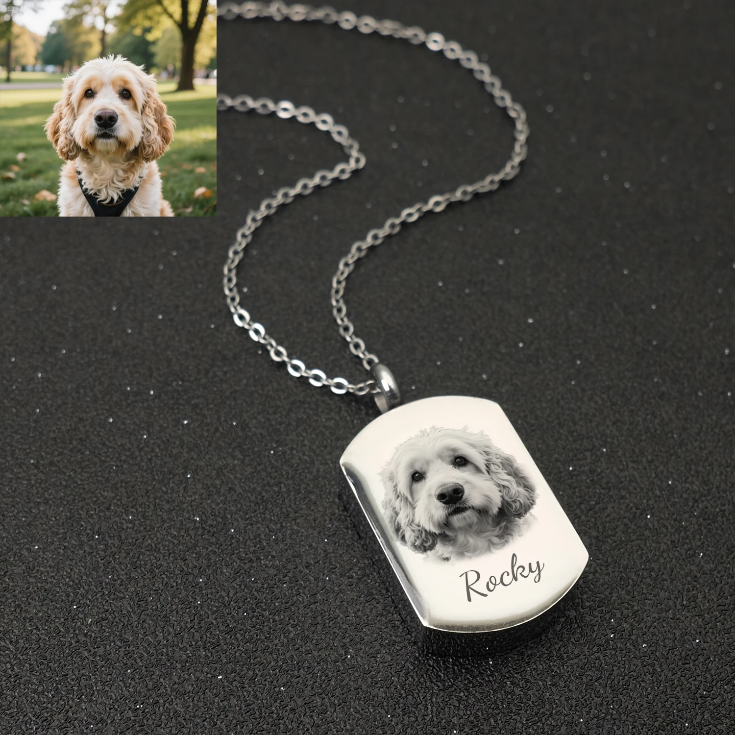 

Ювелирные изделия для кремации, индивидуальный портрет домашнего животного, урна для домашних животных, кулон для собаки, кошки, пепла, ожерелье, мемориальные подвески для домашних животных, мемориальные подвески для собаки