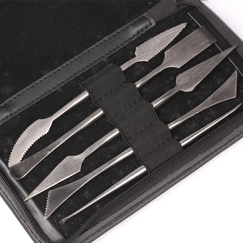 

5Pcs/Set Clay Sculpting Sculpt Smoothing Wax Carving Pottery Ceramic Tools Polymer Shapers Modeling Carved Knife