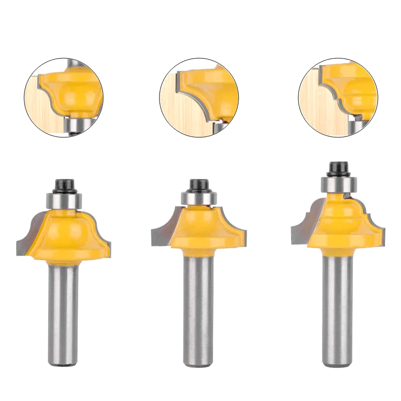YUSUN 6MM 6.35MM Shank Router Bit Sets Woodworking Milling Cutter For Wood Bit Face Mill Carbide Cutter End Mill