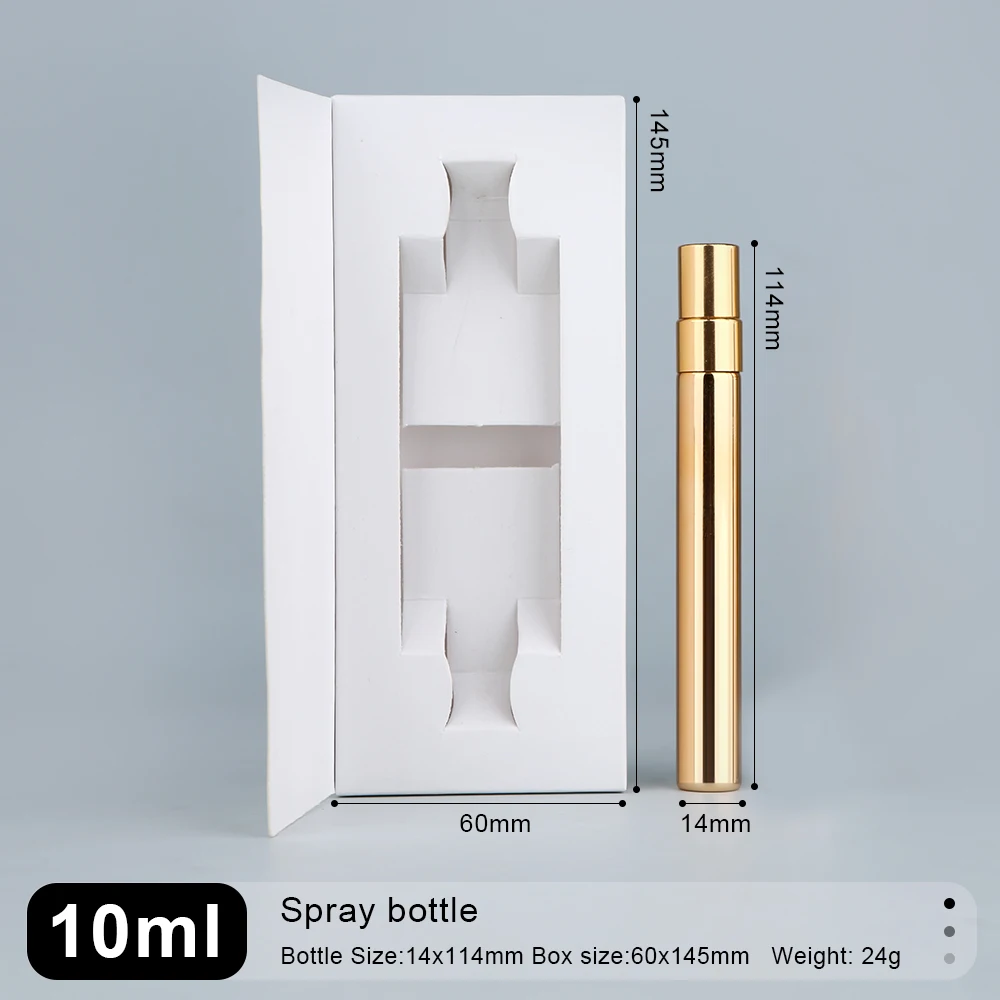 30/50Pcs 10ml Electroplated Glass Perfume & Toner Spray Bottles, Refillable Portable Empty Spray Bottles (Gift Box Included)