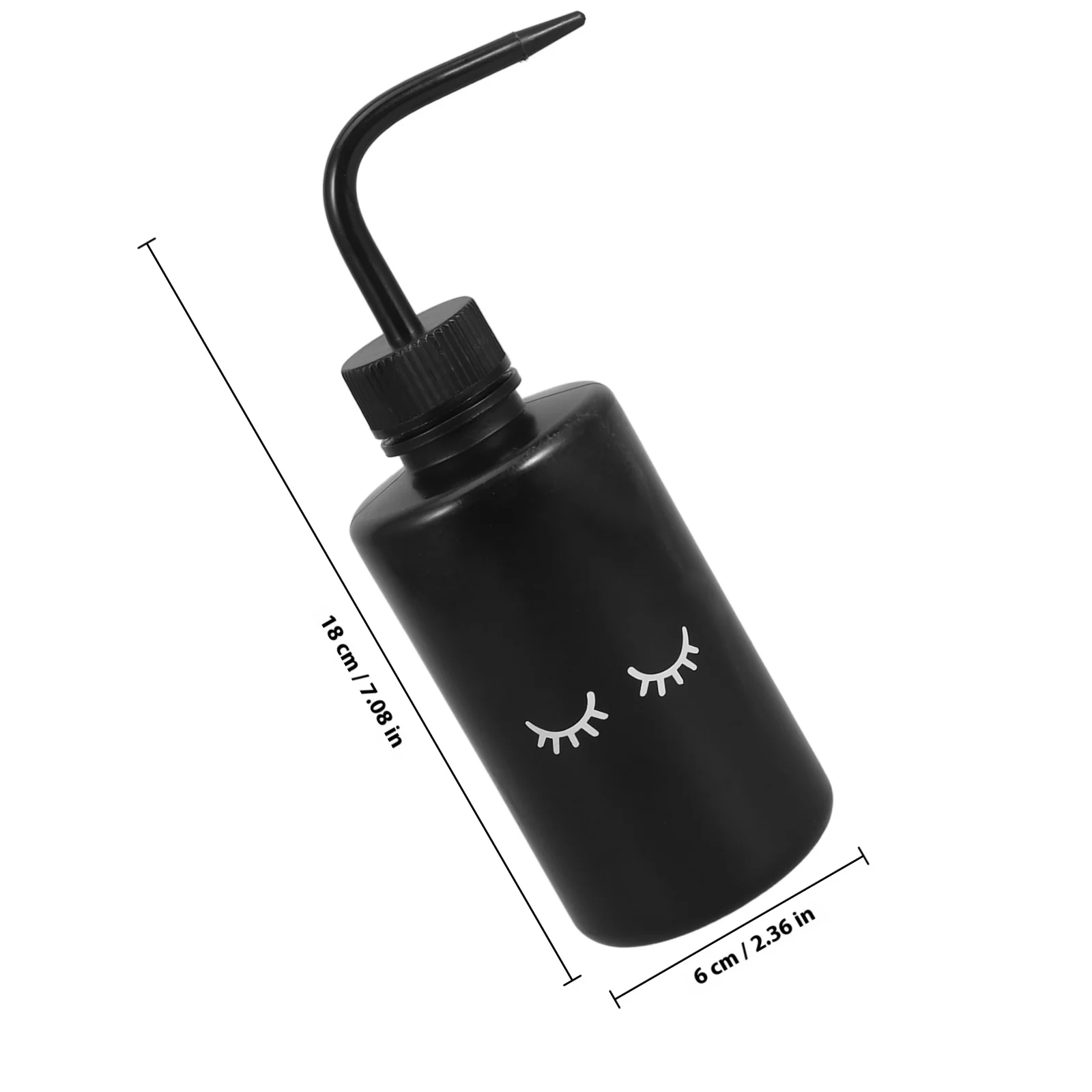 4개입 속눈썹 클리닝 병 속눈썹 연장 용품 플라스틱 곡선 노즐 정밀 속눈썹 뿌리 클리닝 메이크업 브러시 클리너